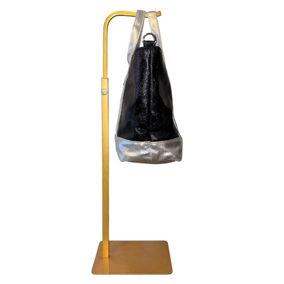 Victoria’s Secret | NWT | Metallic Mini Tote Bag | Black/Silver - Picture 4 of 12